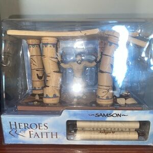 Heroes of Faith Samson Temple Action Bible Inspired Religious 2004 Figurine Set